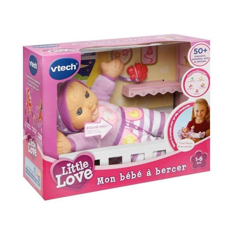 Poupon interactif VTECH Little Love - Mon Bébé à Berce - Rose