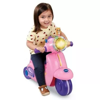 Porteur Scooter Interactif 3 en 1 Rose - VTECH Porteur Scooter Interactif 3 en 1 Rose - VTECH