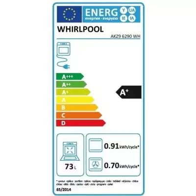 Four encastrable multifonction Pyrolyse WHIRLPOOL AKZ96290WH - Blanc