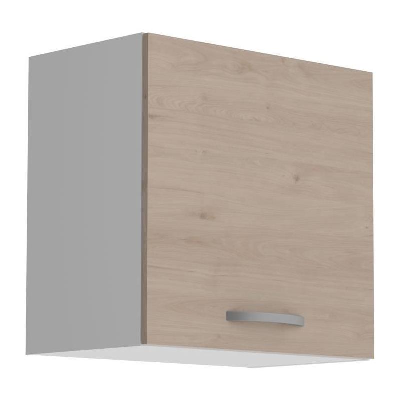 Meuble haut 1 porte OSLO - Chene Jackson - L 60 x P 36 x H 58 cm