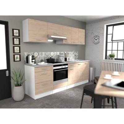 Meuble haut 1 porte OSLO - Chene Jackson - L 60 x P 36 x H 58 cm