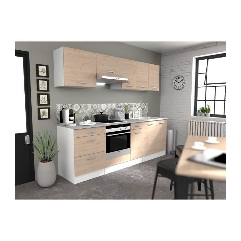 Meuble haut 1 porte OSLO - Chene Jackson - L 60 x P 36 x H 58 cm