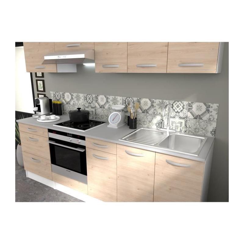 Meuble haut 1 porte OSLO - Chene Jackson - L 60 x P 36 x H 58 cm