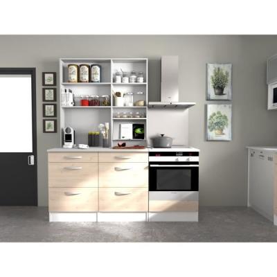 Meuble haut 1 porte OSLO - Chene Jackson - L 60 x P 36 x H 58 cm