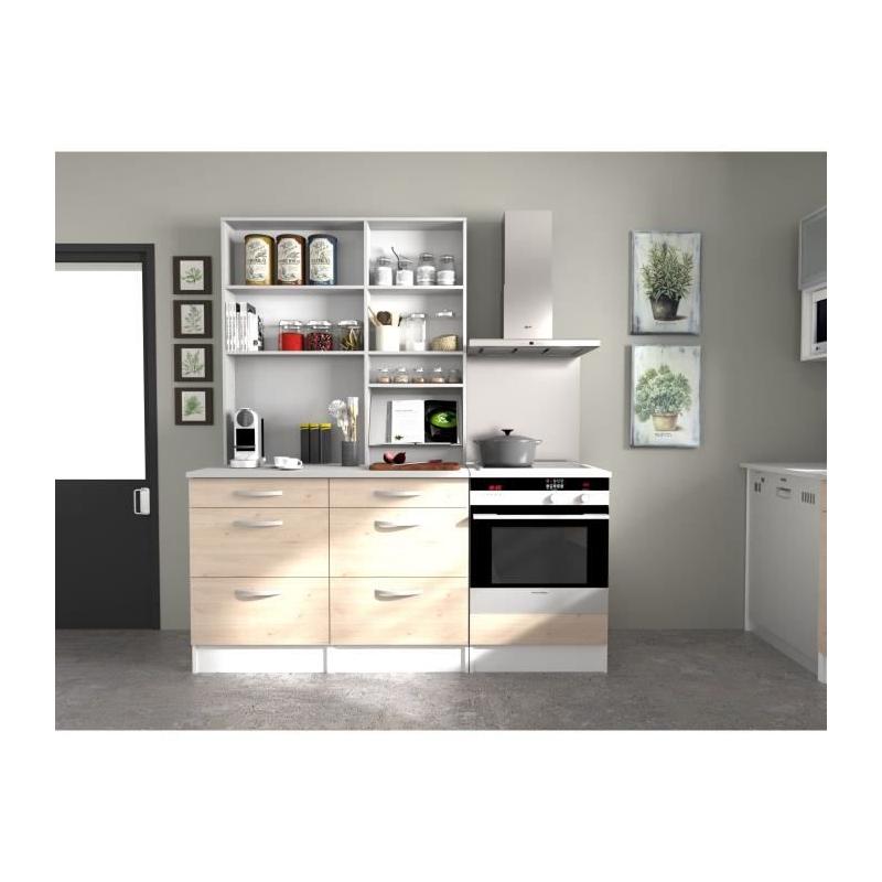 Meuble haut 1 porte OSLO - Chene Jackson - L 60 x P 36 x H 58 cm
