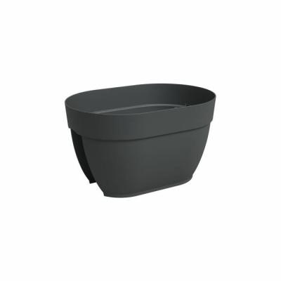 Jardinière Anthracite ARTEVASI CAPRI CAMPANA - Balcon 40cm - Moderne