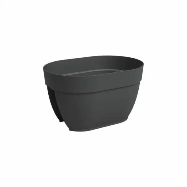 ARTEVASI Jardiniere balcon CAPRI CAMPANA - 40 ma - Anthracite - 39 x 25,6 x 22,5 cm