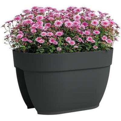 Jardinière Anthracite ARTEVASI CAPRI CAMPANA - Balcon 40cm - Moderne