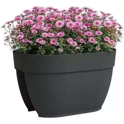 Jardinière Anthracite ARTEVASI CAPRI CAMPANA - Balcon 40cm - Moderne