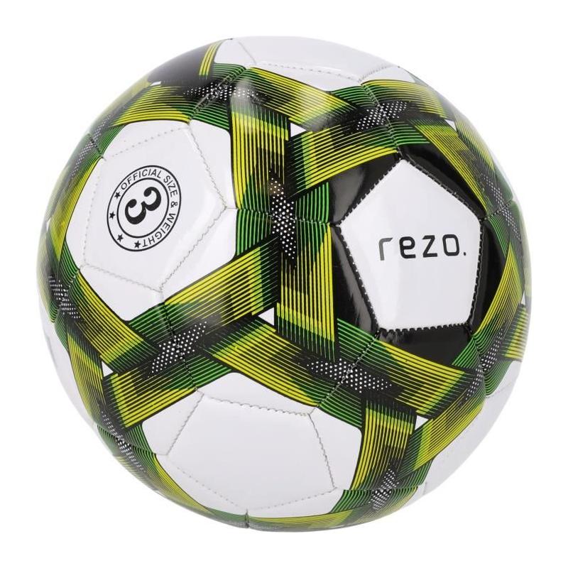 Ballon de football REZO PVC Taille 3 Jaune bicolore - Résistant