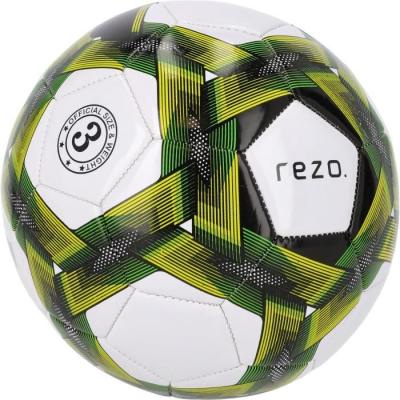 Ballon de football REZO PVC Taille 4 Jaune bicolore - Résistant