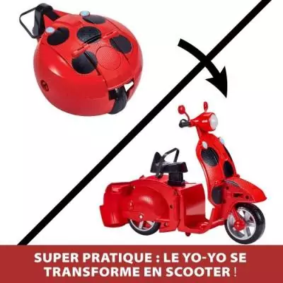 Figurine Scooter Miraculous Switch'n go + poupée articulée Ladybug Lucky Charm - BANDAI 26 cm