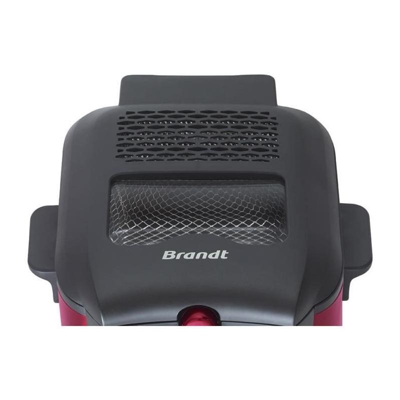 Friteuse électrique BRANDT FRI25R - 2,5L + 1kg - Rouge/Noir