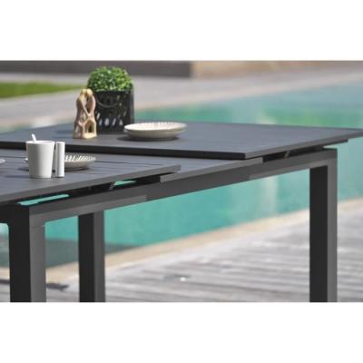 Table de jardin extensible anthracite - Aluminium 10 pers. - MIAMI