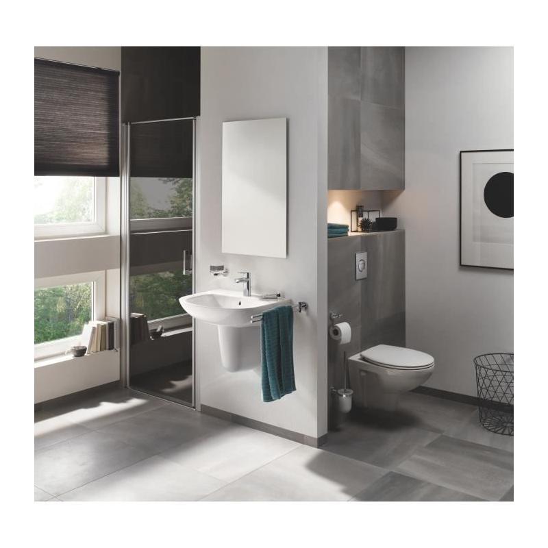 Abattant WC GROHE Bau Ceramic Blanc Alpin - SoftClose - Dimensions compactes