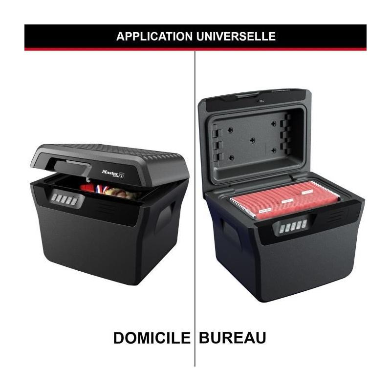 Caisse de Sécurité Anti-feu - MASTER LOCK - 18,5L - Combinaison Electronique