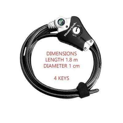 Antivol MASTER LOCK Câble ajustable 30cm-1,8m