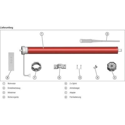 Moteur volet roulant radio + télécommande RM10MMB - SUPERROLLO - SR20915 - 60 mm - 10 Nm