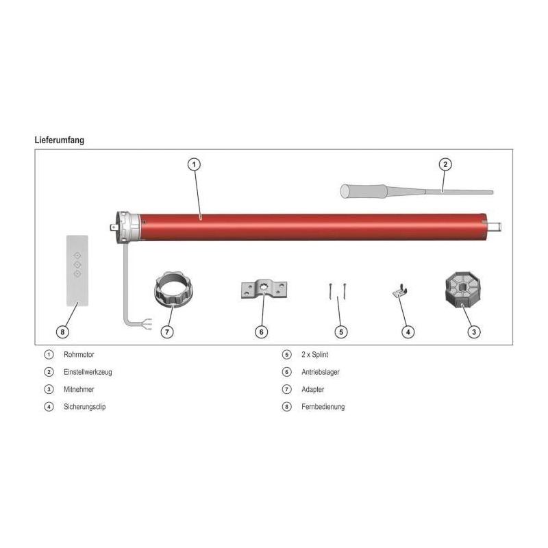 Moteur volet roulant radio + télécommande RM20MMB - SUPERROLLO - SR20925