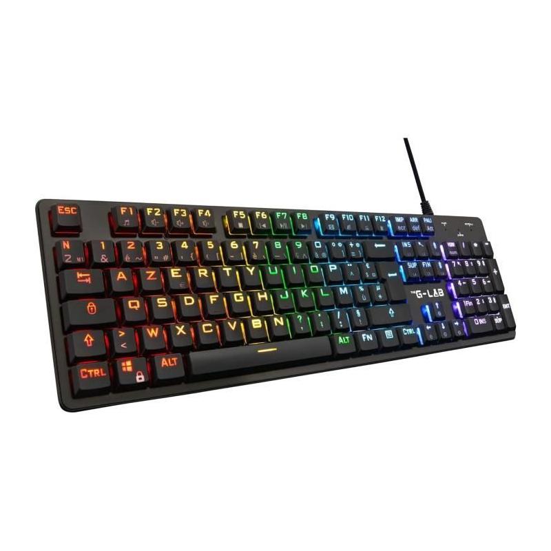 Clavier Gamer Ultra Low Profile - KEYZ PLATINIUM Mécanique (Switch Rouge)