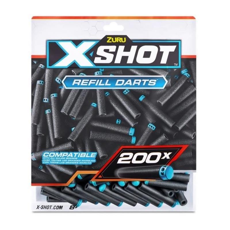 Recharge de fléchettes ZURU X-SHOT Excel Pack 200 - Technologie à poche d'air