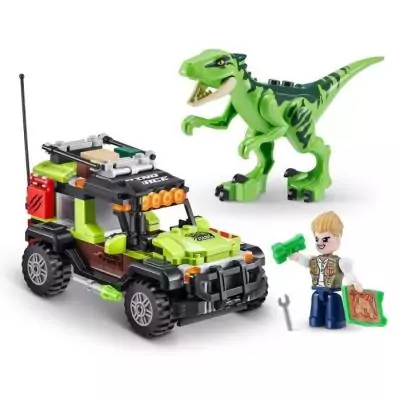 Set de construction Dino Adventure Raptor Force - 252 pièces - Camion inclus