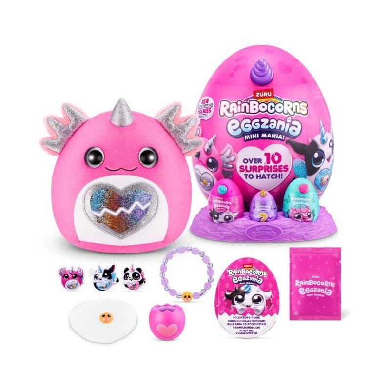 Peluches surprises ZURU - Eggzania Mini Surprise S1 - 10 surprises - 6 modèles - Moelleuse