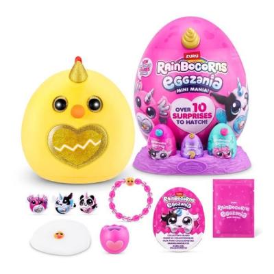 Peluches surprises ZURU - Eggzania Mini Surprise S1 - 10 surprises - 6 modèles - Moelleuse