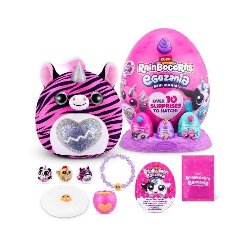 Peluches surprises ZURU - Eggzania Mini Surprise S1 - 10 surprises - 6 modèles - Moelleuse