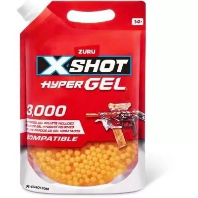 Recharge Hyper Gel ZURU X-SHOT - 3000 pastilles prêtes