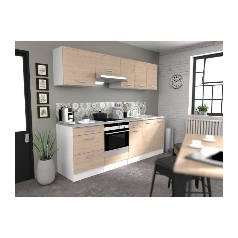 Meuble bas 2 portes + 2 tiroirs OSLO - Chene Jackson