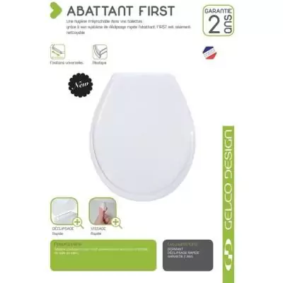 Abattant WC Blanc en Polypropylène - Compact et Pratique Abattant WC Blanc en Polypropylène - Compact et Pratique