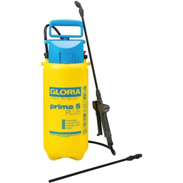 Pulvérisateur a pression GLORIA Prima 5 Plus - 5L - Résistant aux acides