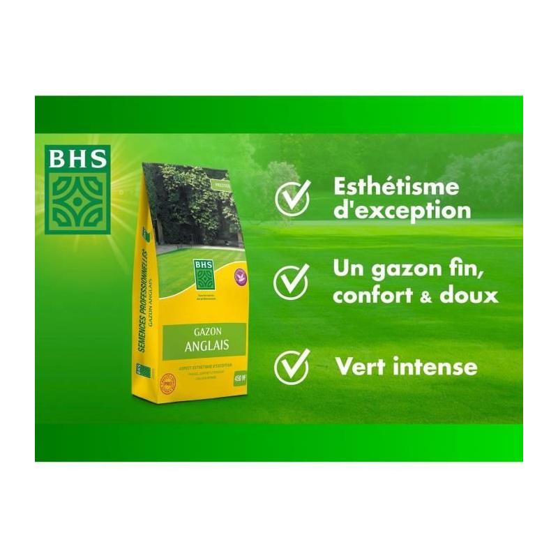 Gazon Anglais BHS 10kg - Pour Jardins Haut de Gamme