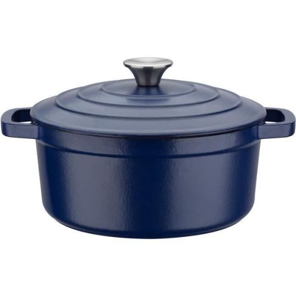 GSW - Blue Magic - Marmite - Ø 24 cm - Fonte d'acier - Bleu - Tous feux dont induction