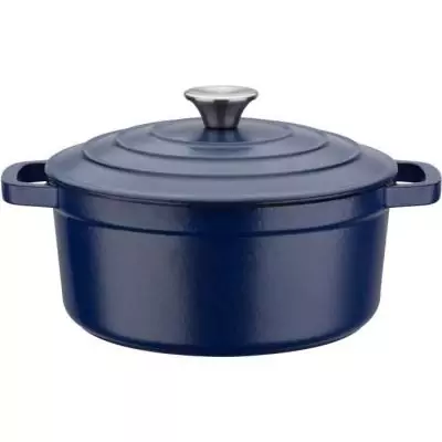 Faitout Fonte d'acier Bleu 20 cm - Tous feux dont induction