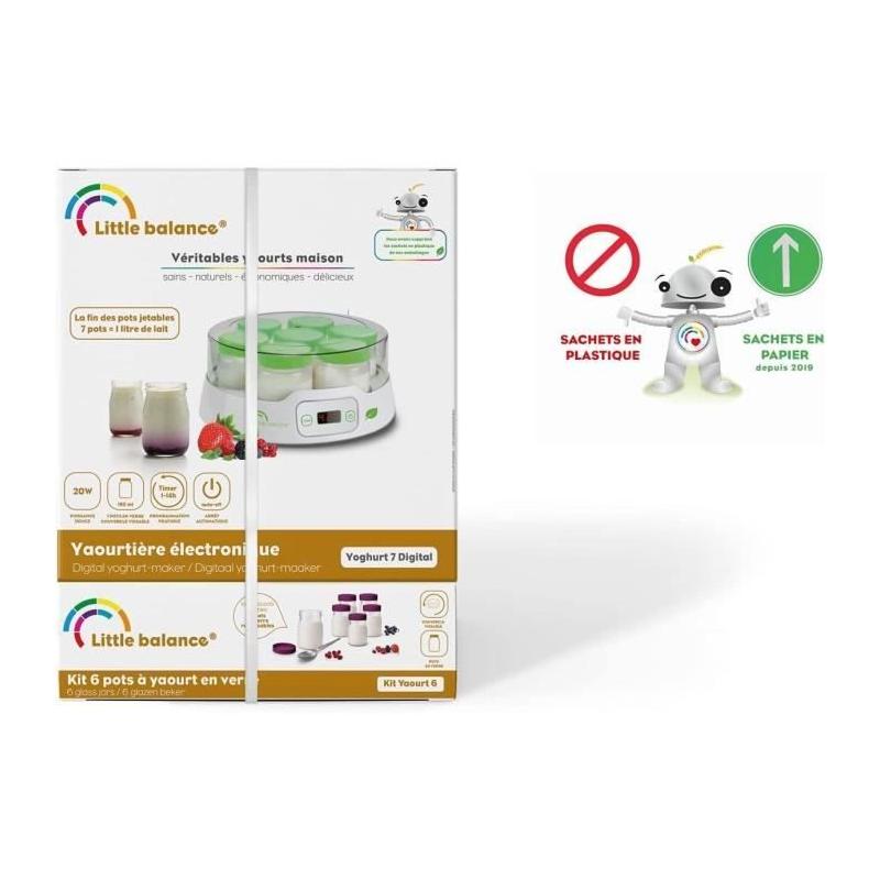 Yaourtière LITTLE BALANCE - Digital - 7 pots + 6 pots additionnels