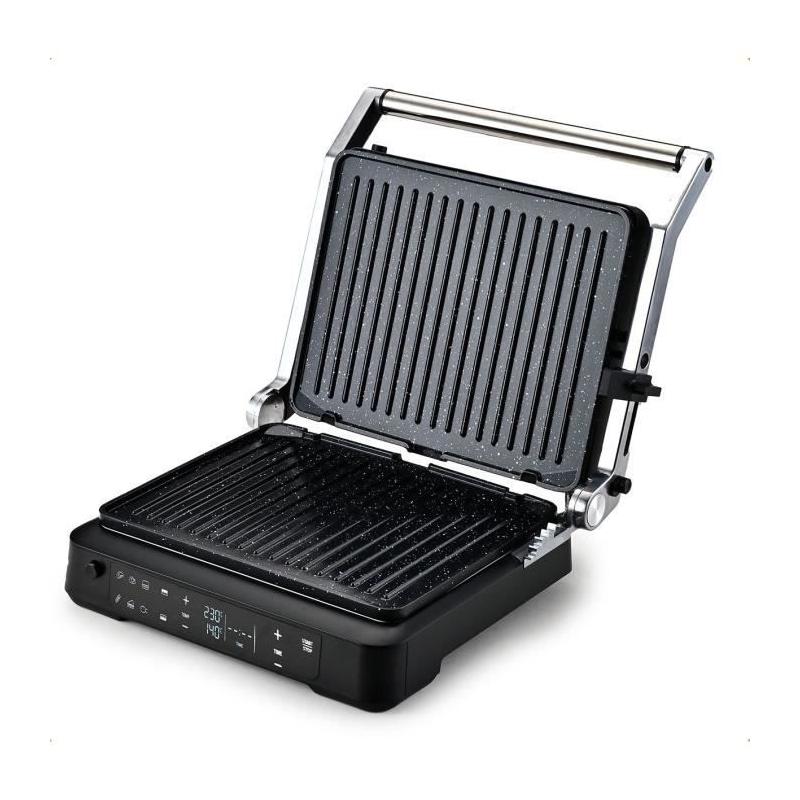 Grill viande LITTLE BALANCE 2000W - 6 positions - Aluminium / Noir