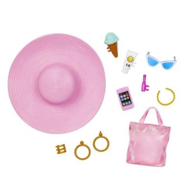 Barbie Plage: Poupée blonde en maillot de bain et accessoires