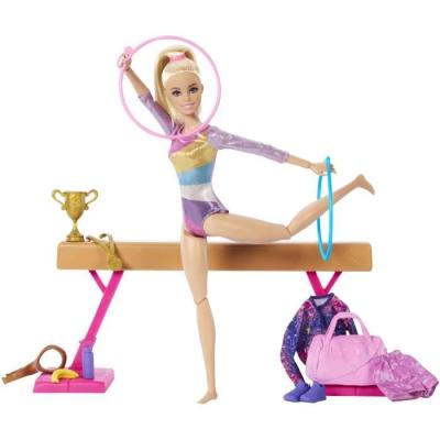 Coffret Barbie Gymnastique avec plus de 10 accessoires - Poupée incluse