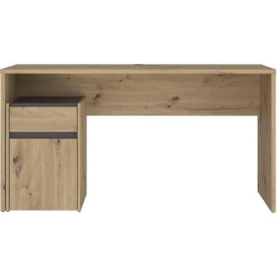 Bureau MODULTRICK Chene/Gris foncé - 140 x 52,7 x 72,5 cm