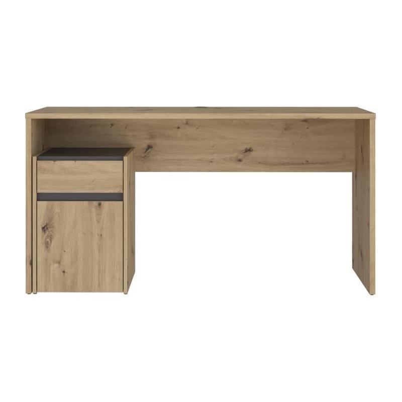 Bureau MODULTRICK Chene/Gris foncé - 140 x 52,7 x 72,5 cm