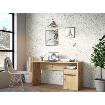 Bureau MODULTRICK Chene/Gris foncé - 140 x 52,7 x 72,5 cm