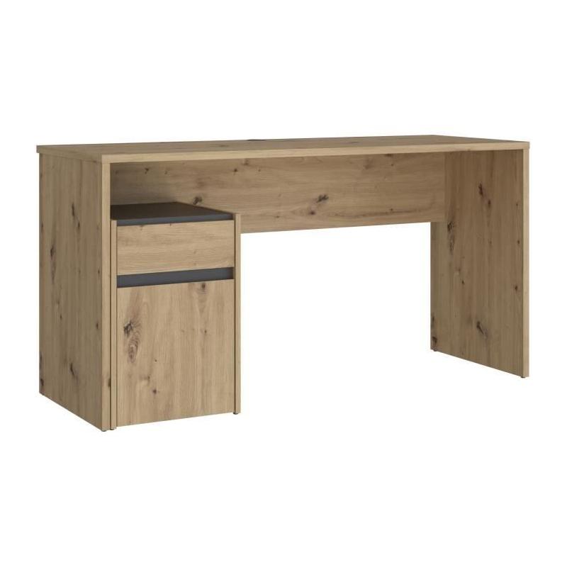 Bureau MODULTRICK Chene/Gris foncé - 140 x 52,7 x 72,5 cm
