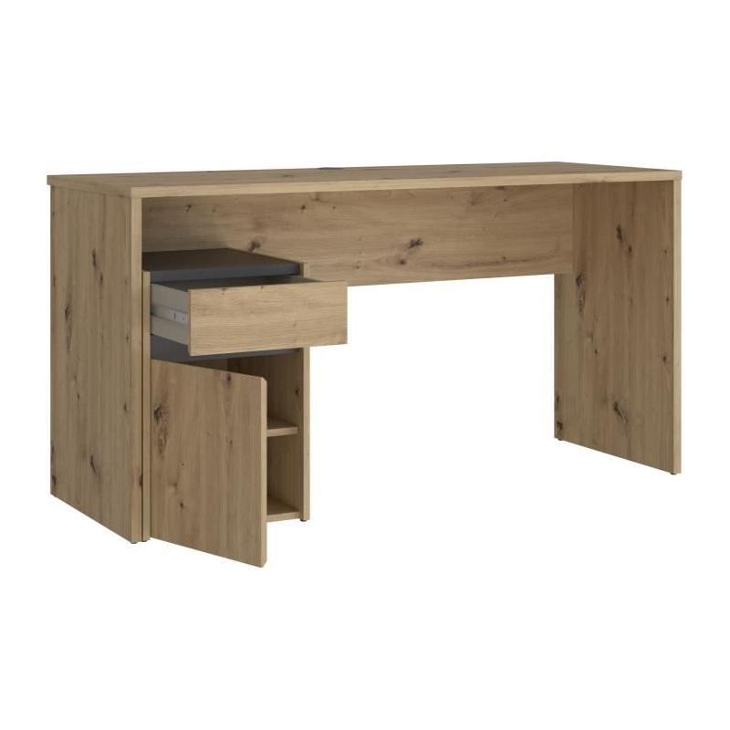 Bureau MODULTRICK Chene/Gris foncé - 140 x 52,7 x 72,5 cm