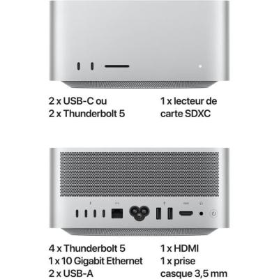 Apple Mac Studio - 1To SSD - 96Go RAM - Puce M3 Ultra chip - 28 coeurs CPU - 60 coeurs GPU