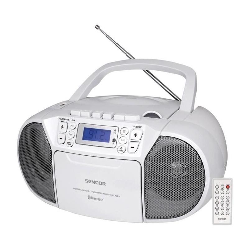 LECTEUR CD / Cassettes SENCOR - SPT 3907 W - Bluetooth Blanc