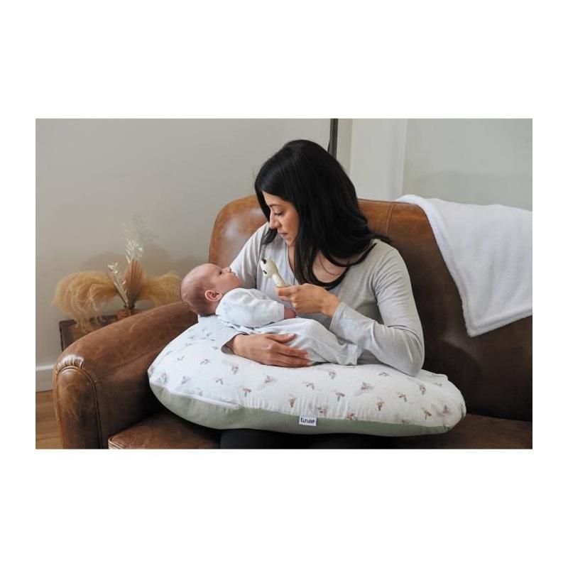 Coussin de Grossesse et d'Allaitement TINEO 3 en 1 Multirelax - Éponge Vert