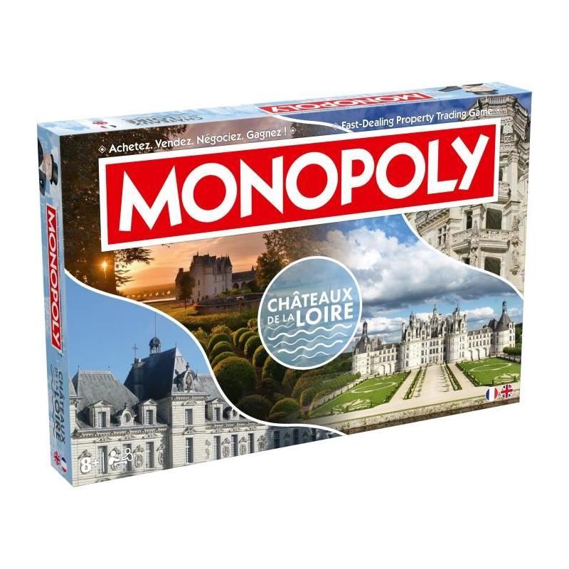Découvrez le MONOPOLY Chateaux de la Loire - Jeu de société pour des heures de jeu passionnantes!
