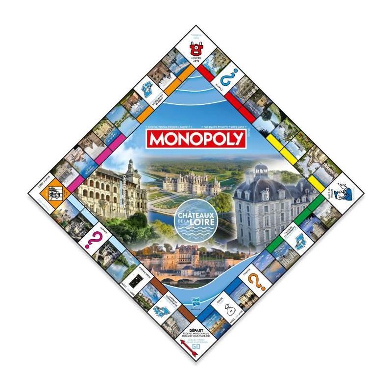 Découvrez le MONOPOLY Chateaux de la Loire - Jeu de société pour des heures de jeu passionnantes!